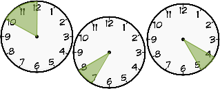 Clock face showing open scheduled hours